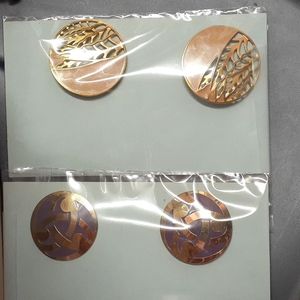 Lot of 2 - Disk Earrings